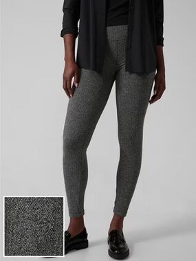 Athleta Delancey Herringbone Tights Leggings Grey S